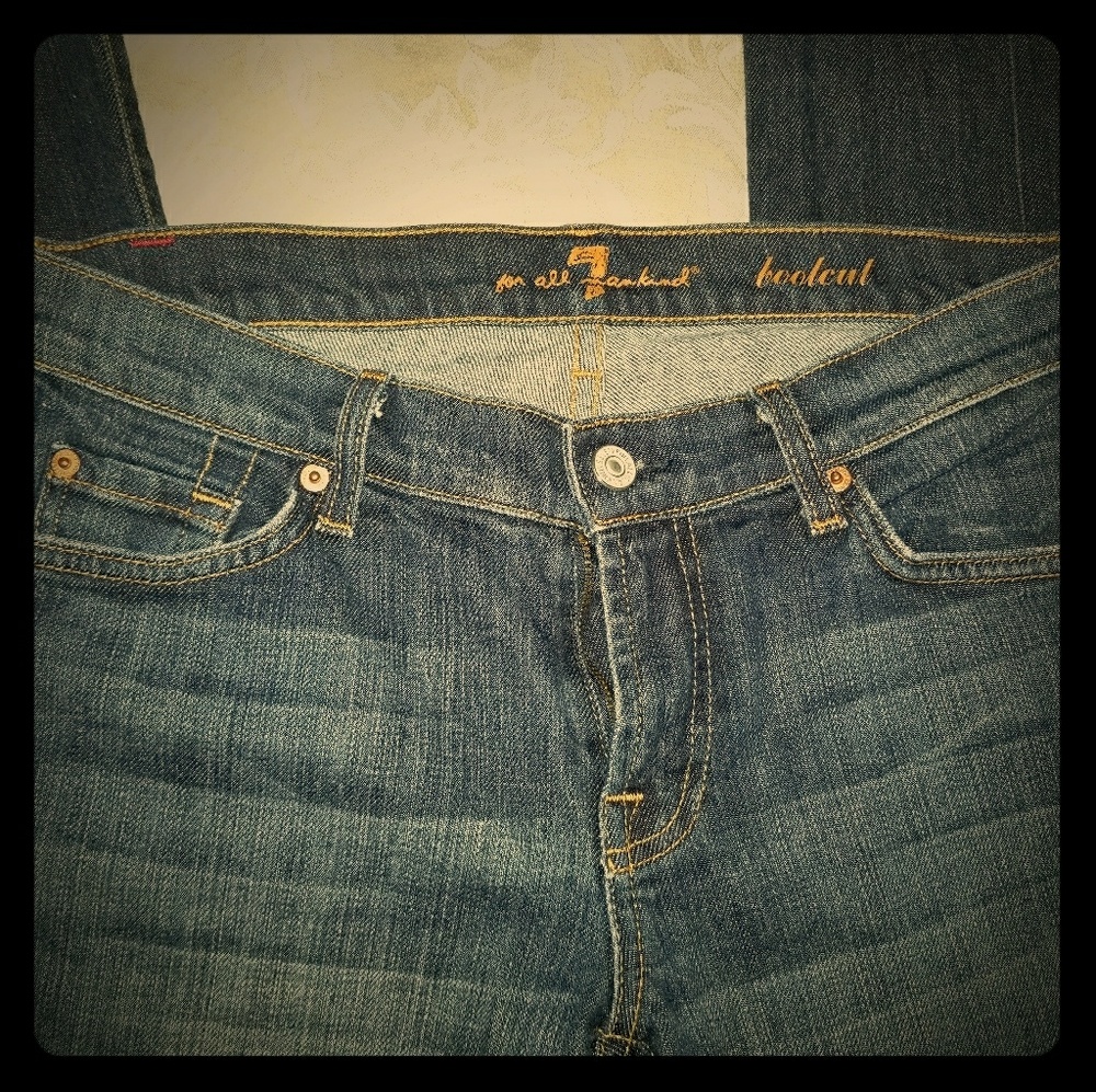 7 For All Mankind Womens 29 Dark Blue Wash Bootcut